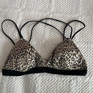 Victoria's secret- triangle bralette in leopard print (s)